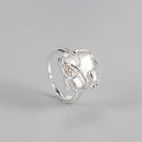 Baroque Pearl Tree Branch Adjustable Ring 925 Sterling Silver