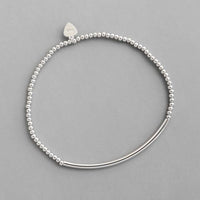 2mm Bead Tube 925 Sterling Silver Bracelet