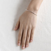 2mm Bead Tube 925 Sterling Silver Bracelet