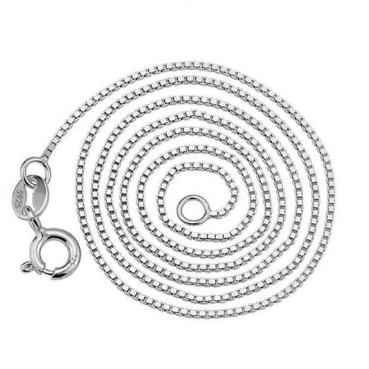 Clavicle Box Chain 925 Sterling Silver Necklace