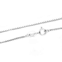 Clavicle Box Chain 925 Sterling Silver Necklace