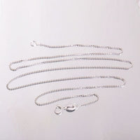 Clavicle Box Chain 925 Sterling Silver Necklace