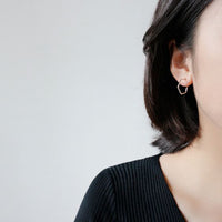 Hollow Hexagon 925 Sterling Silver Hoop Earrings