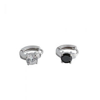 Casual Geometry Round Crystal 925 Sterling Silver Hoop Earrings