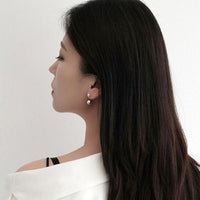 Classic Round Bead 925 Sterling Silver Stud Earrings
