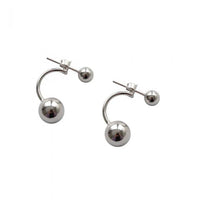 Classic Round Bead 925 Sterling Silver Stud Earrings