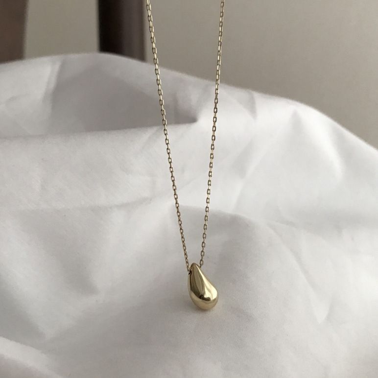 Irregular Waterdrop Sterling Silver Necklace