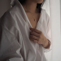Irregular Waterdrop Sterling Silver Necklace