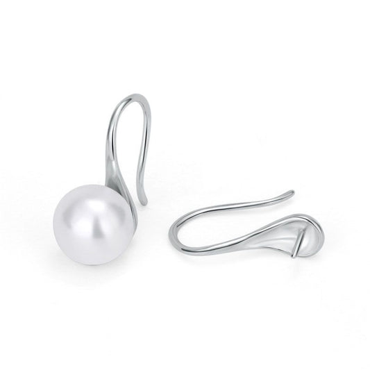Simple Spoon 5mm Gemstone Sterling Silver Earring Setting