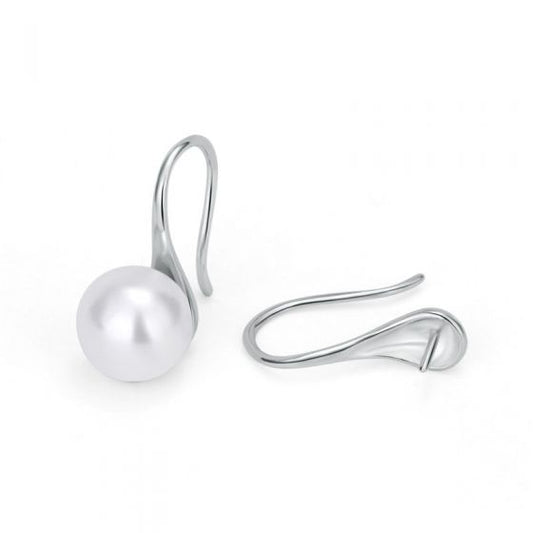 Simple Spoon 5mm Gemstone Sterling Silver Earring Setting