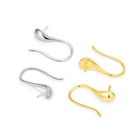 Simple Spoon 5mm Gemstone Sterling Silver Earring Setting