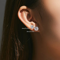Sterling Silver Multicolored Cubic Zirconia Stud Earrings