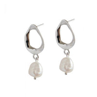 Natural Pearl 925 Sterling Silver Drop Earrings