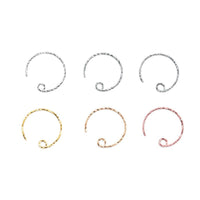 Simple Twisted Circle Sterling Silver Earring Hooks