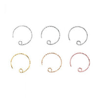 Simple Twisted Circle Sterling Silver Earring Hooks
