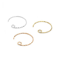 Simple Twisted Circle Sterling Silver Earring Hooks