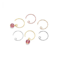 Simple Twisted Circle Sterling Silver Earring Hooks