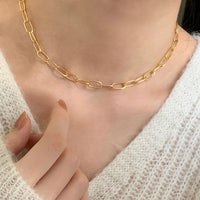 Hollow Curb Chain Necklace, 925 Sterling Silver
