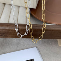 Hollow Curb Chain Necklace, 925 Sterling Silver