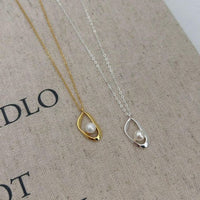 Irregular Pearl Necklace in 925 Sterling Silver