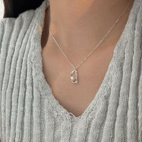 Irregular Pearl Necklace in 925 Sterling Silver