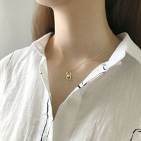 Irregular Pearl Necklace in 925 Sterling Silver