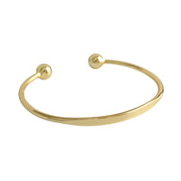 Simple Gold Beads Open Bangle