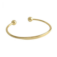Simple Gold Beads Open Bangle