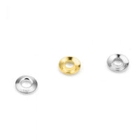 Round Hollow 925 Sterling Silver Bead Caps, 3.5mm