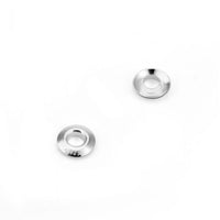 Round Hollow 925 Sterling Silver Bead Caps, 3.5mm