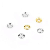 Round Hollow 925 Sterling Silver Bead Caps, 3.5mm