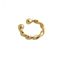 Mobius Twisted Non-Pierced Earring in 925 Sterling Silver (Single)