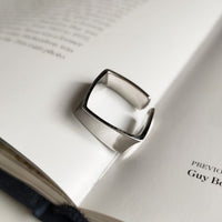 Men's Geometry Square Adjustable Ring