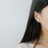 Mobius Twisted C Sterling Silver Stud Earrings