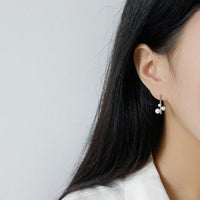 Shell Pearl Chandelier Stud Earrings