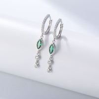 Sterling Silver Cubic Zirconia Long Drop Earrings