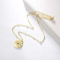 Gold Plated Evil Eye Pendant Necklace