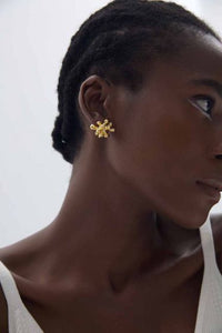 Irregular Fireworks Electroformed Chunky Stud Earrings