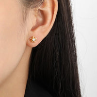 Mini Irregular Shining Star 925 Sterling Silver Stud Earrings