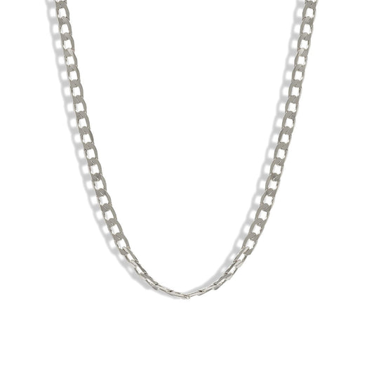 Hollow Link Stacking Chain Necklace, 925 Sterling Silver