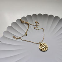 Sagittarius Constellation Round Tag Necklace 925 Sterling Silver 18K Gold Plated