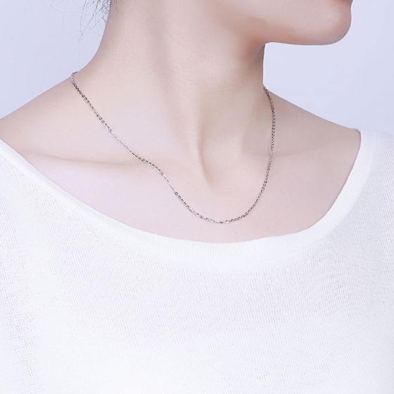 Flat Link Cable Sterling Silver Chain