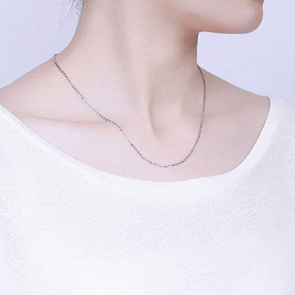 Flat Link Cable Sterling Silver Chain