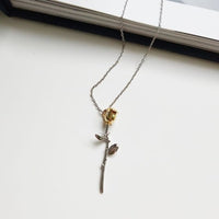 Rose Flower Necklace in 925 Sterling Silver