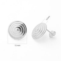 Spiral Snail Shell Sterling Silver Stud Earrings