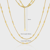 Octagonal Cylinder Double-Layer 925 Sterling Silver Necklace
