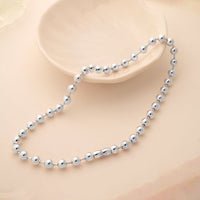 Textured Round Beads 925 Sterling Silver Necklace