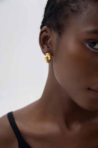 Electroformed Water Drop Stud Earrings