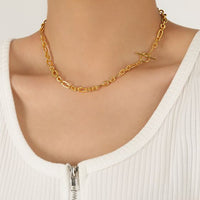 Hollow Wave Oval Pearl Necklace in 925 Sterling Silver