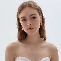 Electroformed Hollow Round Ball Stud Earrings